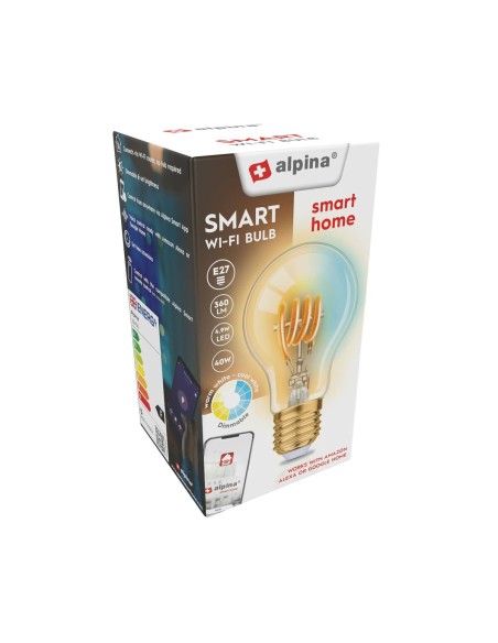 Ampoule à Puce Alpina RGB 4,9 W 1800-6500 K E27 Wi-Fi 360 Lm