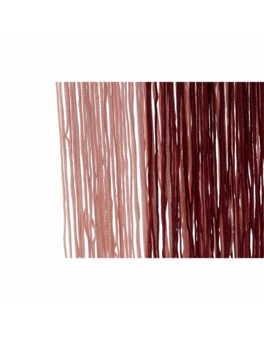 Miroir suspendu DKD Home Decor Bordeaux Rose clair Bois Métal Frange 33,5 x 1 x 54 cm (2 Unités)