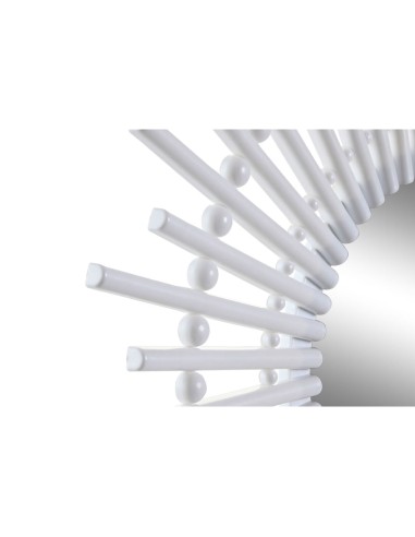 Miroir mural DKD Home Decor Scandi Verre Naturel Blanc polypropylène (50 x 2,5 x 50 cm) (2 Unités)