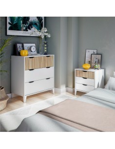 Commode Forés Blanc Naturel 70,5 X 40 X 76 CM 2