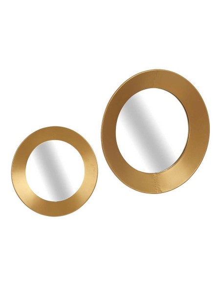 Miroir mural Verre Doré Métal (7,5 x 60 x 60 cm)