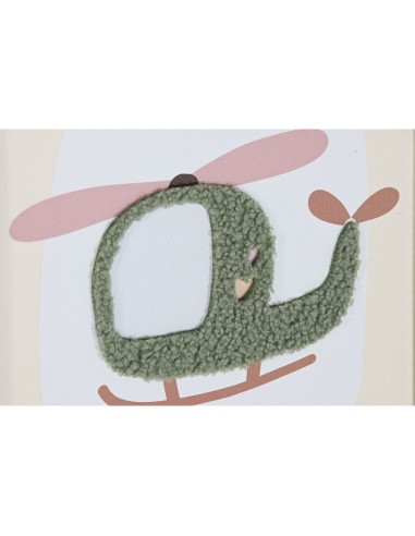 Cadre Home ESPRIT Jaune Bleu Toile 30 x 1,8 x 40 cm (4 Unités)