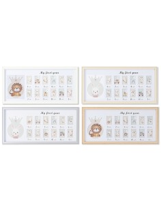Cadre photo Home ESPRIT Verre Bois MDF 56,5 x 2 x 27,5 cm (4 Unités)