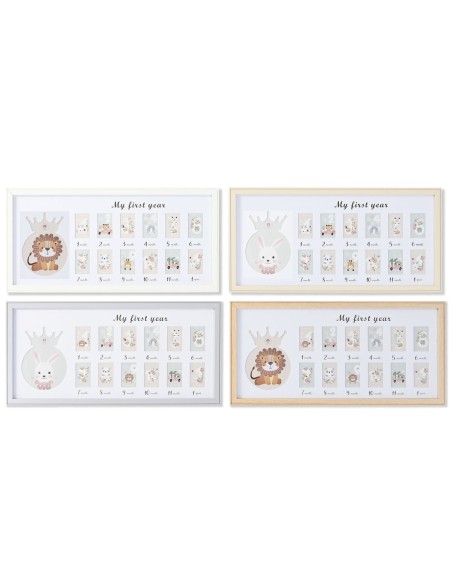 Cadre photo Home ESPRIT Verre Bois MDF 56,5 x 2 x 27,5 cm (4 Unités)