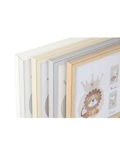 Cadre photo Home ESPRIT Verre Bois MDF 56,5 x 2 x 27,5 cm (4 Unités) 2