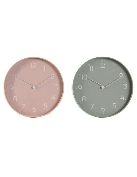 Horloge Murale Home ESPRIT Menthe PVC 30 x 4 x 30 cm (2 Unités)