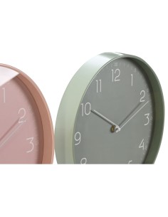 Horloge Murale Home ESPRIT Menthe PVC 30 x 4 x 30 cm (2 Unités) 2