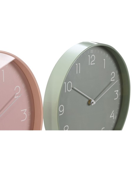 Horloge Murale Home ESPRIT Menthe PVC 30 x 4 x 30 cm (2 Unités)