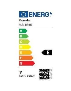 Ampoule Wi-Fi  BT, Blanc réglable, E27, 7W - Konyks Antalya Style G80-E27 2