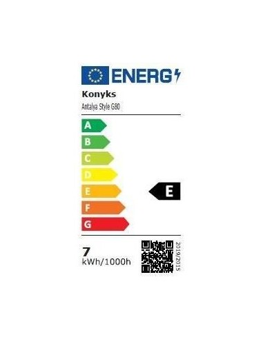 Ampoule Wi-Fi  BT, Blanc réglable, E27, 7W - Konyks Antalya Style G80-E27