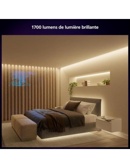 Kit de base ruban LED - PHILIPS HUE - Lightstrip 10 metres Smart LED pour l'intérieur - Lumiere blanche et colorée
