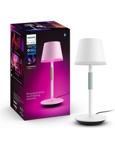 Philips White and Color Ambiance, lampe a poser portable Hue Belle, compatible Bluetooth, blanche