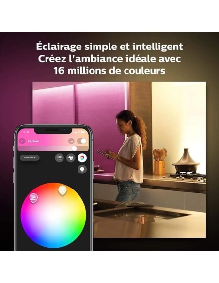 Hue Ambiance White  Color - PHILIPS - Indoor LightStrips Plus - 2 m - Bluetooth