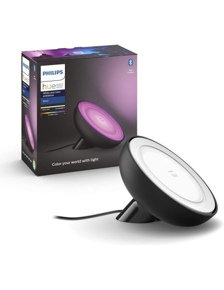 Philips Hue White  Color Ambiance, lampe Bloom, Noir, compatible Bluetooth, fonctionne avec Alexa, Google et Homekit