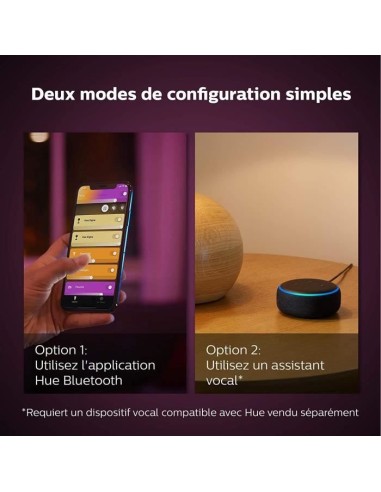 Philips Hue White  Color Ambiance, lampe Bloom, Noir, compatible Bluetooth, fonctionne avec Alexa, Google et Homekit