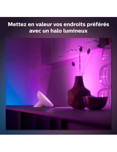 Philips Hue White  Color Ambiance, lampe Bloom, Noir, compatible Bluetooth, fonctionne avec Alexa, Google et Homekit