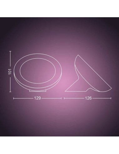 Philips Hue White  Color Ambiance, lampe Bloom, Noir, compatible Bluetooth, fonctionne avec Alexa, Google et Homekit